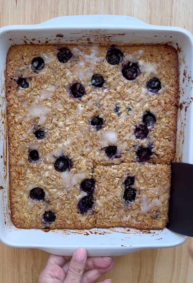 Lemon Blueberry Baked Oats