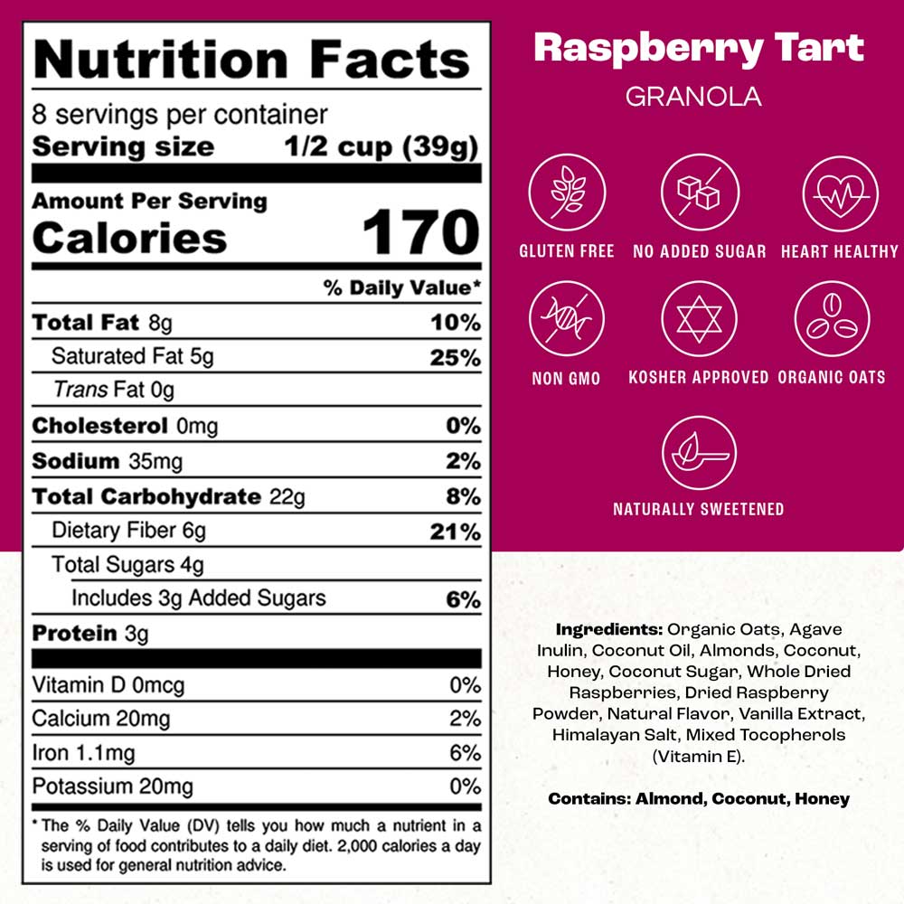 raspberry granola calories