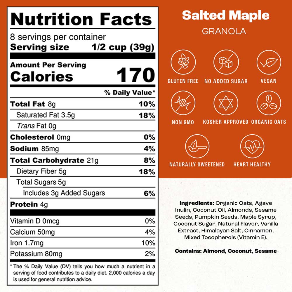maple granola calories